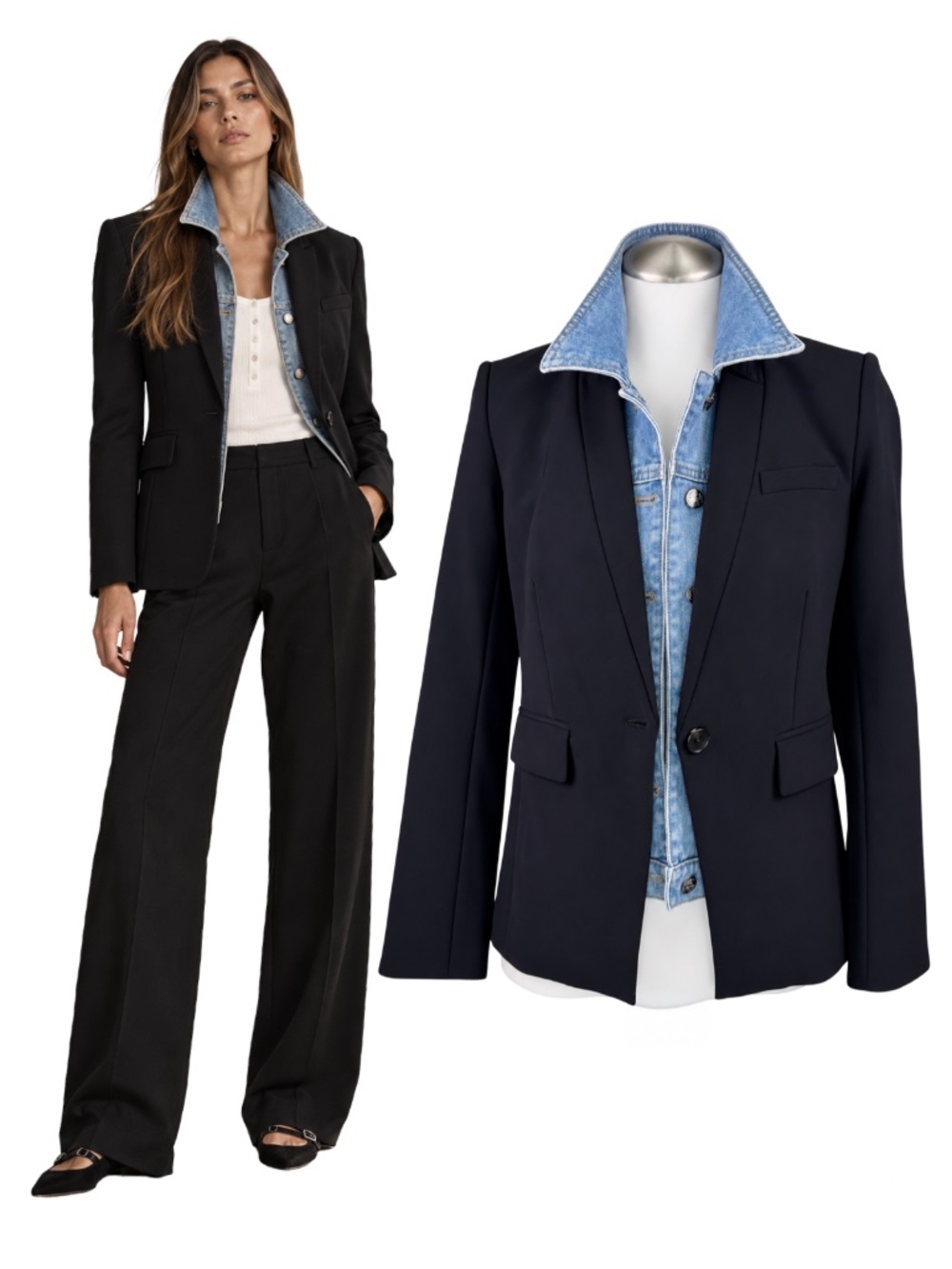 Veronica Beard Farley Black Scuba Dickey Blazer Jacket Size 0
